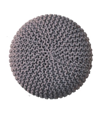 Keeva Grey Round Footstool