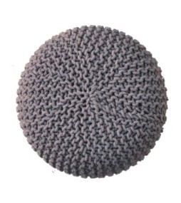 Keeva Grey Round Footstool