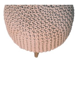 Repose-pieds rond beige Keeva