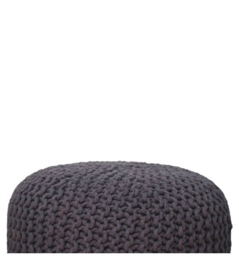 Keeva Grey Round Footstool