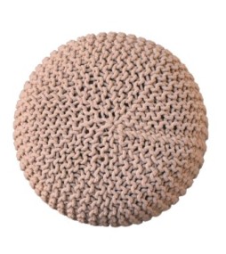Repose-pieds rond beige Keeva