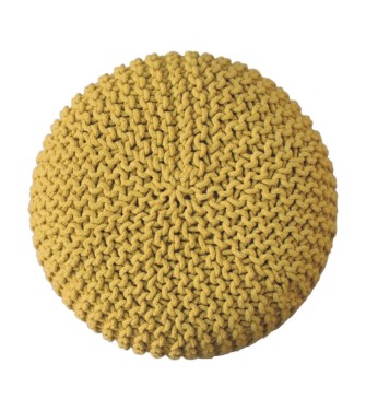 Keeva Mustard Round Footstool