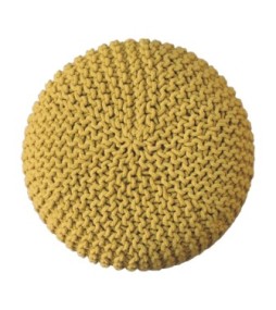 Keeva Mustard Round Footstool