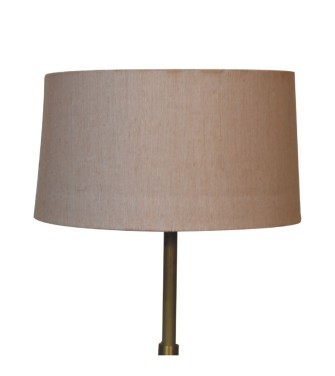 Lampadaire en bois, laiton et teck
