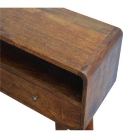 Curved Chestnut Console Table