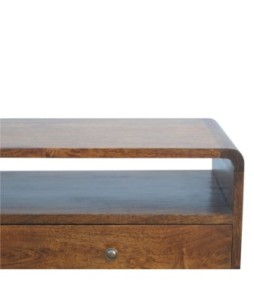 Curved Chestnut Console Table