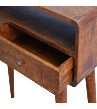Curved Chestnut Console Table