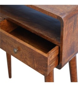 Curved Chestnut Console Table
