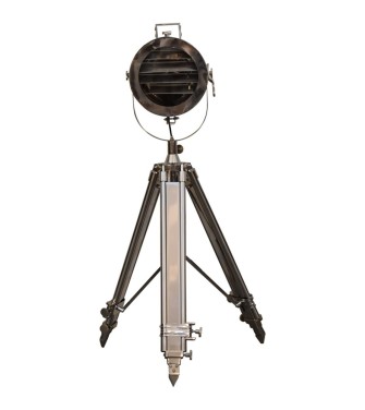 Lampadaire trépied chromé