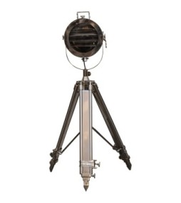 Lampadaire trépied chromé
