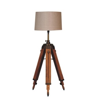 Wooden Tripod Lamp