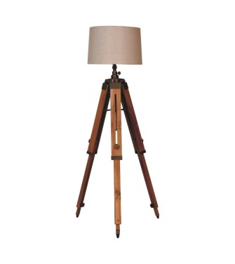 Wooden Tripod Lamp