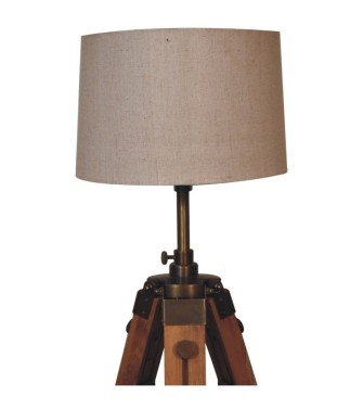 Wooden Tripod Lamp