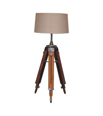 Lampadaire trépied en bois
