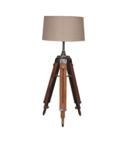 Lampadaire trépied en bois
