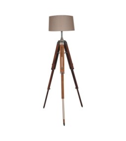 Lampadaire trépied en bois