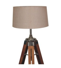 Lampadaire trépied en bois