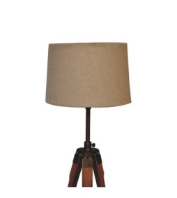 Lampadaire trépied fixe en laiton
