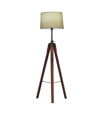 Lampadaire trépied fixe en laiton