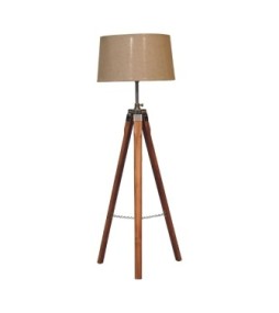 Lampadaire trépied fixe chromé