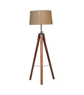Lampadaire trépied fixe chromé