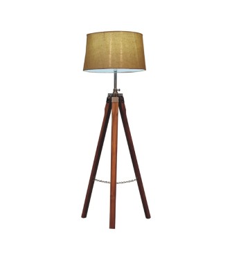 Lampadaire trépied fixe chromé