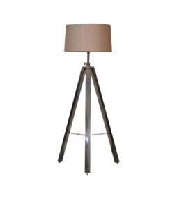 Lampadaire trépied chromé