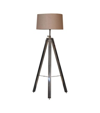 Lampadaire trépied chromé