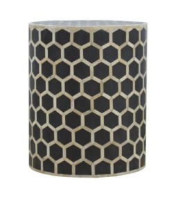 Tabouret d'appoint incrusté d'os