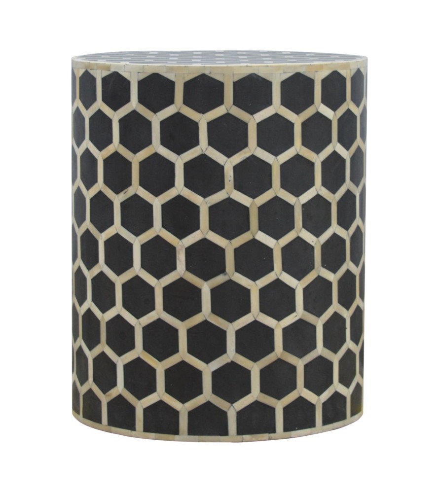 Bone Inlay Occasional Stool