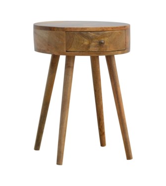 Table de chevet circulaire de forme nordique