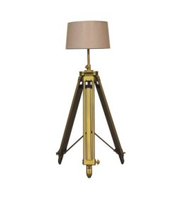 Lampadaire plaqué laiton