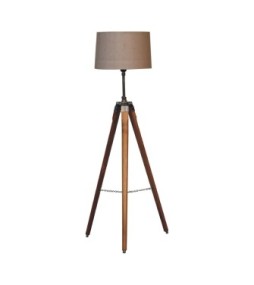 Lampadaire trépied chromé