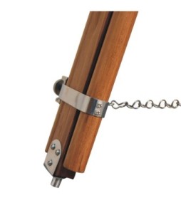 Lampadaire en chrome et bois teck