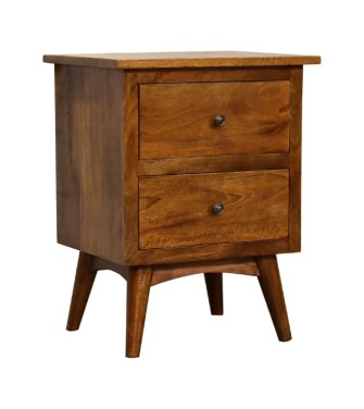 Table de chevet finition châtaigne