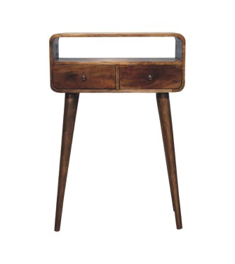 Mini Grey-wash Curved Console