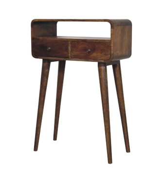 Mini Grey-wash Curved Console