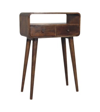 Mini Grey-wash Curved Console