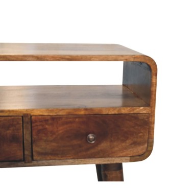Mini Grey-wash Curved Console