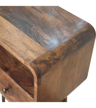 Mini Grey-wash Curved Console