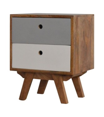 Two Tone Hand Painted Bedside
