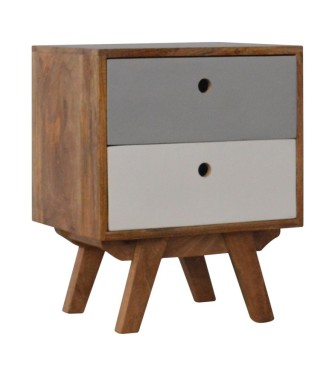 Two Tone Hand Painted Bedside