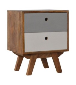 Two Tone Hand Painted Bedside