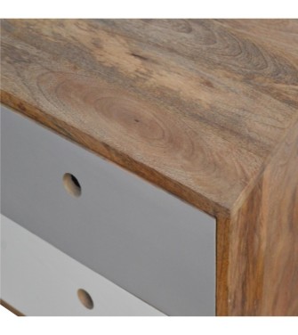 Two Tone Hand Painted Bedside