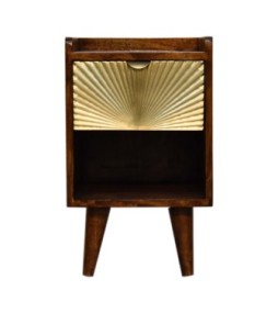 Table de chevet Mini Manila Gold à 1 tiroir