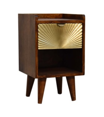 Table de chevet Mini Manila Gold à 1 tiroir