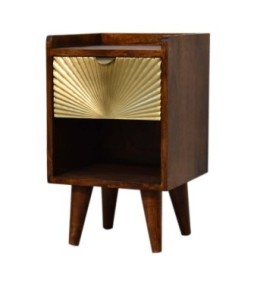Table de chevet Mini Manila Gold à 1 tiroir