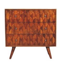 Pineapple Chestnut Carved Chest