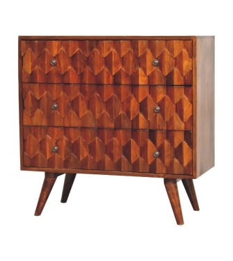 Pineapple Chestnut Carved Chest