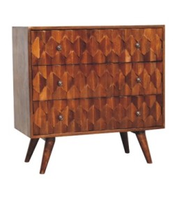 Pineapple Chestnut Carved Chest